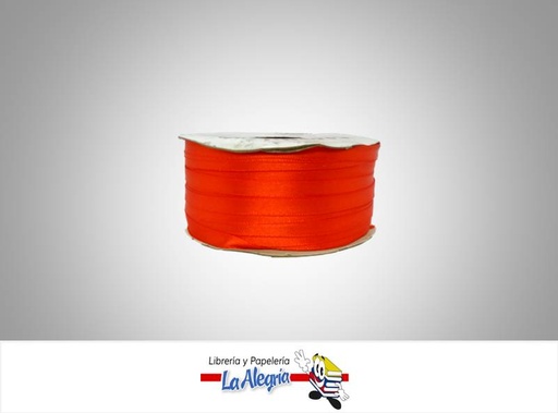 [CR07MM042] CINTA RASO 07MM NARANJA X METRO MARCA S/M
