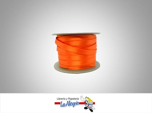 [CR07MM043] CINTA RASO 07MM NARANJA CLARO XMETRO MARCA S/M   