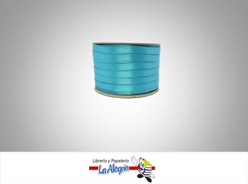 [CR07MM065] CINTA RASO 07MM TURQUESA XMETRO MARCA S/M   