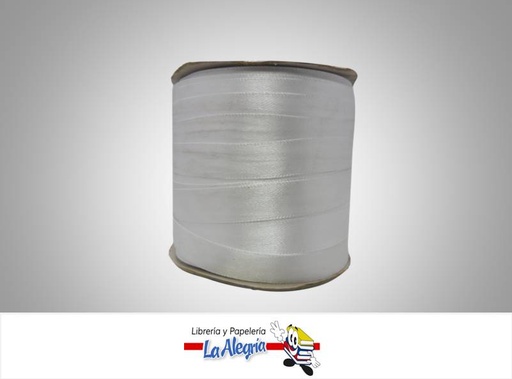 [CR12MM016] CINTA RASO 12MM BLANCO X METRO MARCA S/M