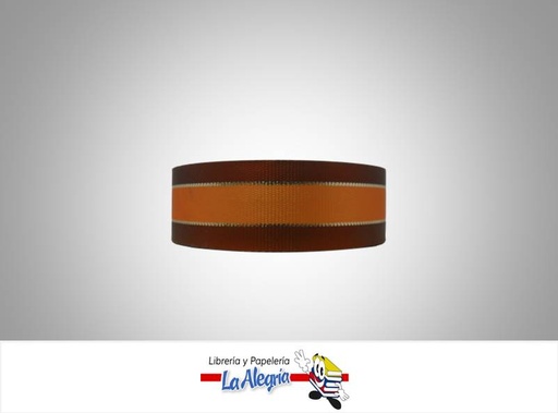 [CR20MM034] CINTA D REGALO ESTAMPAD 20MM MARRON/C XM MARCA BOLIS   
