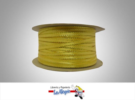 [CRB03MM041] CINTA RASO B/D 03MM MOSTAZA XMETRO MARCA BAMBARY   
