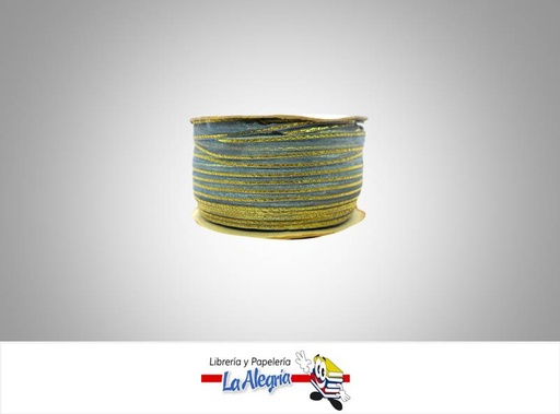 [CRB07MM011] CINTA ORGANZA B/D 07MM AZUL MEDIO XMETRO MARCA S/M   