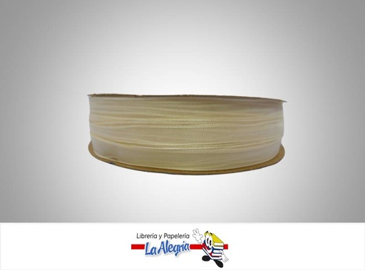 [CRB07MM015] CINTA ORGANZA 07MM BEIGE/CREMA XMETRO MARCA FAHILOS   