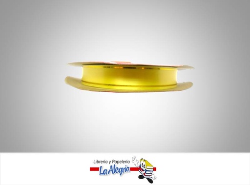 [CRB13MM002] CINTA REGALO B/D 13MM AMARILLO XMETRO MARCA S/M   