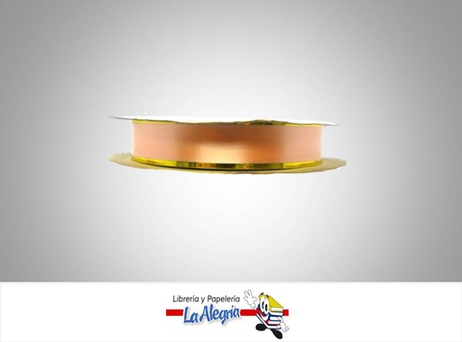 [CRB13MM024] CINTA REGALO B/D 13MM DURAZNO CLARO XMET MARCA S/M   