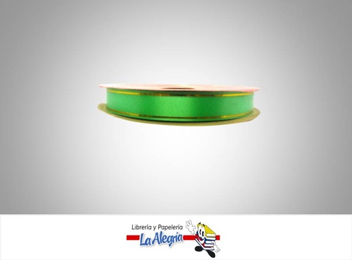 [CRB13MM066] CINTA REGALO B/D 13MM VERDE XMETRO MARCA S/M   