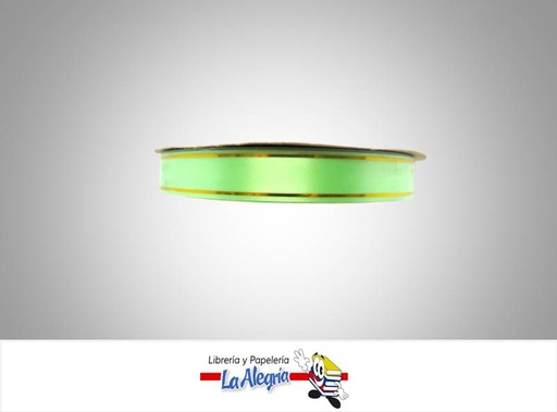 [CRB13MM068] CINTA REGALO B/D 13MM VERDE CLARO XMETRO MARCA S/M   