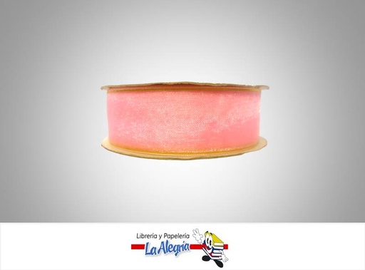[CRB25MM061] CINTA ORGANZA B/D 25MM ROSADO XMETRO MARCA S/M   