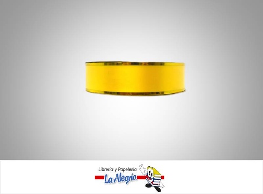 [CRB32MM002] CINTA REGALO B/D 32MM AMARILLO XMETRO MARCA S/M   