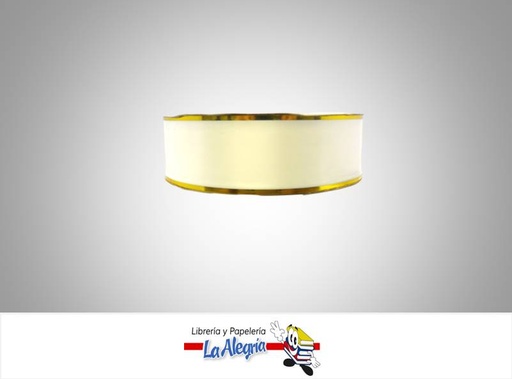 [CRB32MM016] CINTA REGALO B/D 32MM BLANCO XMETRO MARCA S/M   