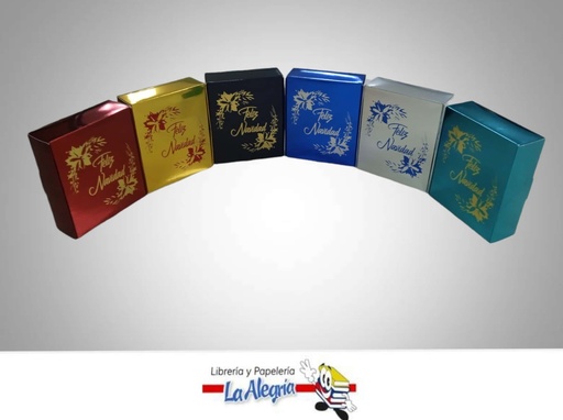 [CRCUAD03] CAJA REGALO METAL NAVIDAD 23X19X7 MARCA INVERSORA 1960   