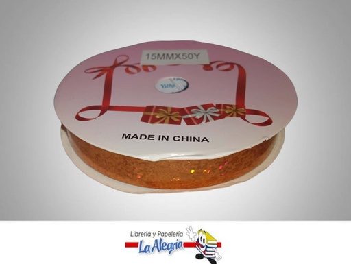 [CRLASER15MM18] CINTA DE REGALO LASER BRONCE 15MM X METR MARCA MURANO   