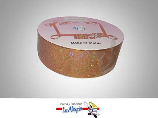 [CRLASER30MM18] CINTA DE REGALO LASER BRONCE 30MM X METR MARCA MURANO   