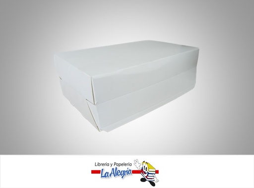 [CRLMED02] CAJA REGALO CON TAPA 24.5X16X9CM BLANCA UND MARCA S/M