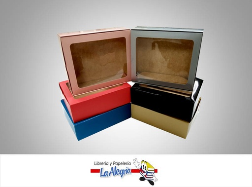 [CRMCV12] CAJA DE REGALO CON VENTANA 23X19X7CM COLOR MARCA S/M