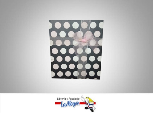 [CRRE02-04] CAJA DE REGALO 13,5X16X2,5 CM LUNARES UN MARCA S/M   