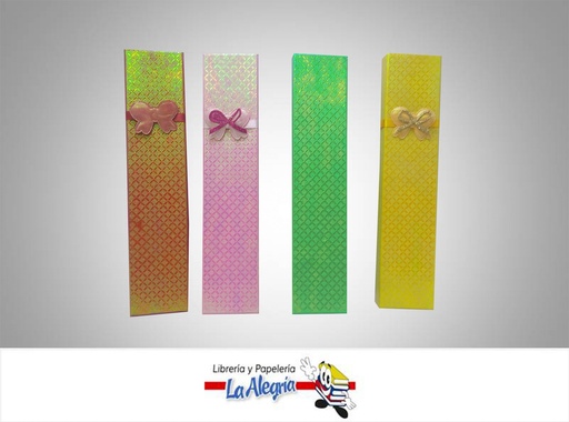 [CRRU01-04] CAJA DE REGALO LARGA 21X4,5X2 CM UNICOLO MARCA S/M   