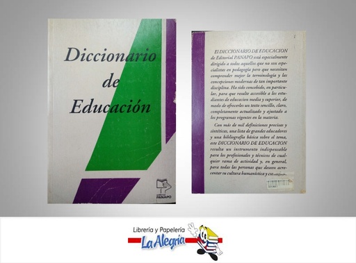 [DICED1] DICCIONARIO DE EDUCACION  TEMATICA DICCIONARIOS   EDITORIAL PANAPO