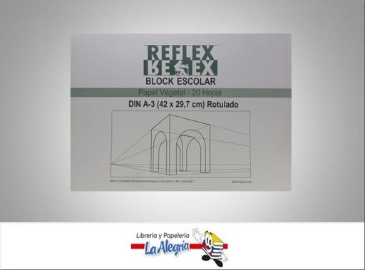 [DIN003R] BLOCK VEGETAL ROTULADO A3 20H MARCA REFLEX   