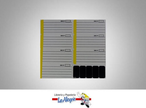 [DK0001] ETIQUETA DISKETTE 6,5X3CM AMARILLO 21UND MARCA STAR   