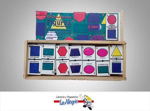 [DK102] JUEGO DOMINO FIGURAS GEOMETRICAS MADERA MARCA DESARROLLOS KIKIRIKI   