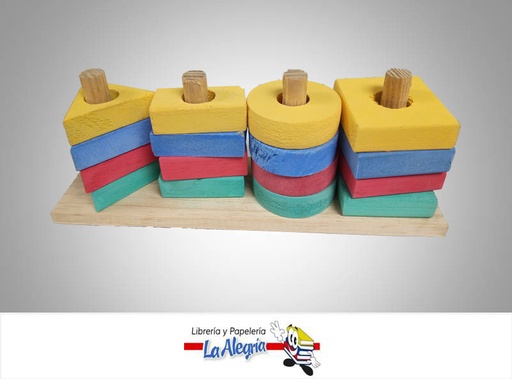[DK125] JUEGO DE CLASIFICACION FIGURAS MADERA MARCA DESARROLLOS KIKIRIKI   