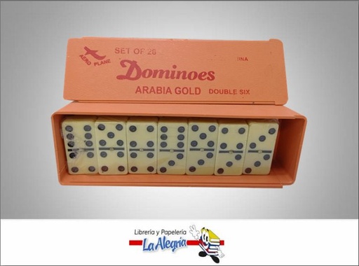 [DOMINO02] JUEGO DE DOMINO CAJA DE PLASTICO MARCA AEROPLANE