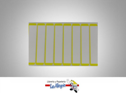 [ES0051] ETIQUETA RECTANGULAR 9X1,7CM AMRILLO 24U MARCA STAR   
