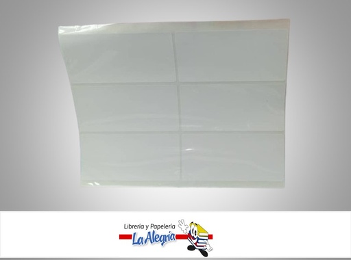 [ES0065] ETIQUETA RECTANGULAR 7.5X3.5CM BLANCA 18 MARCA STAR