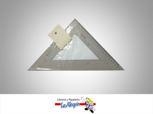 [ESC003] ESCUADRA ACRILICA SIN BISEL 45 22CM MARCA S/M   
