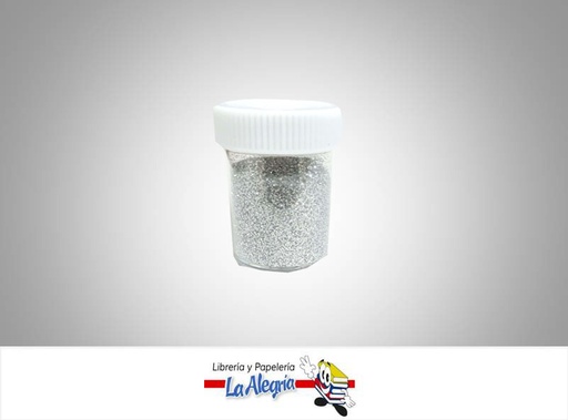 [ESCP050] ESCARCHA FRASCO 10GR PLATEADO UND MARCA CRISVI   