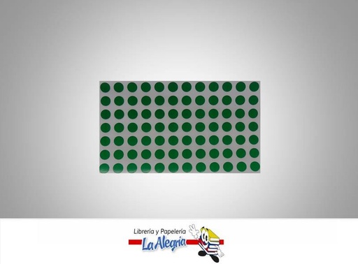[ESC104] ETIQUETA CIRCULAR 1CM VERDE PAQ. 252UND MARCA STAR