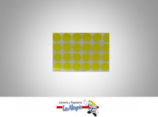 [ESC201] ETIQUETA CIRCULAR 2CM AMARILLO 72UND MARCA STAR   