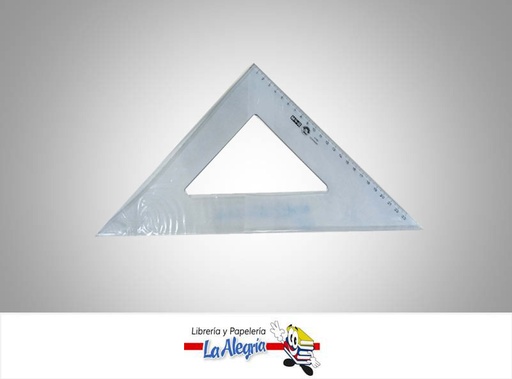 [ESCUA01] ESCUADRA ACRILICA SIN BISEL 45- 23CM UND    