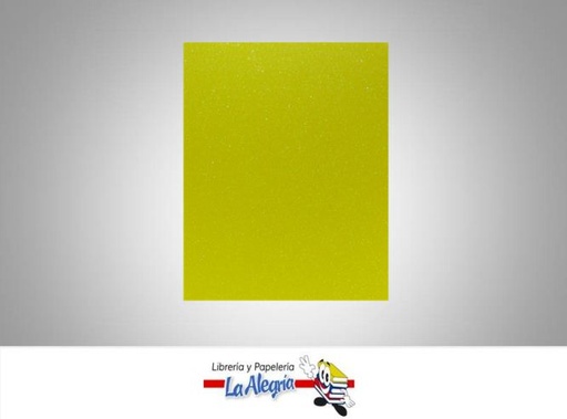 [FEC001] FOAMI ESCARCHADO CARTA AMARILLO UND MARCA S/M