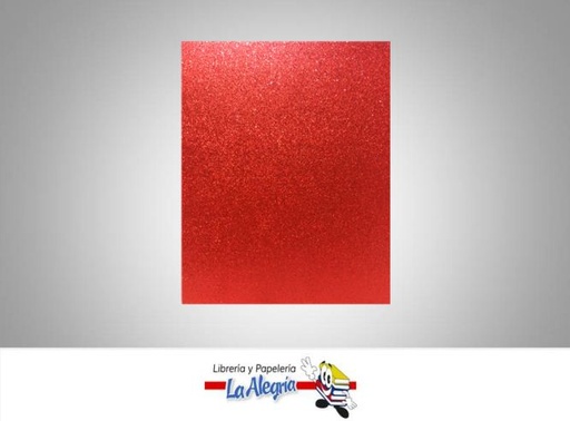 [FEC013] FOAMI ESCARCHADO CARTA ROJO UND MARCA S/M   