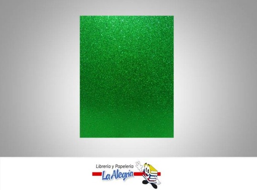 [FEC017] FOAMI ESCARCHADO CARTA VERDE OSCURO UND MARCA S/M   
