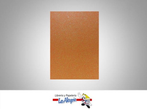 [FEC021] FOAMI ESCARCHADO CARTA NARANJA CLARO UND MARCA S/M   