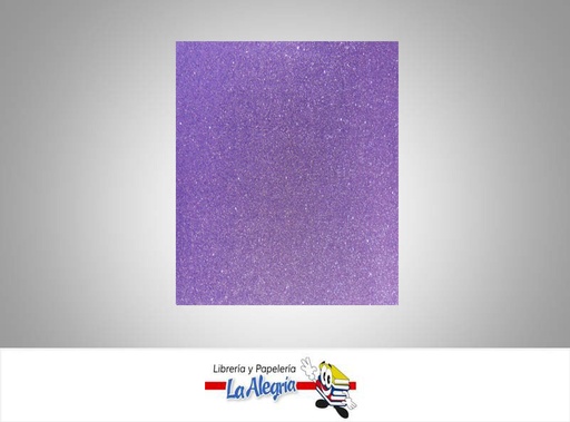 [FEDC021] FOAMI ESCARCHADO DOBLE CARTA LILA MARCA S/M