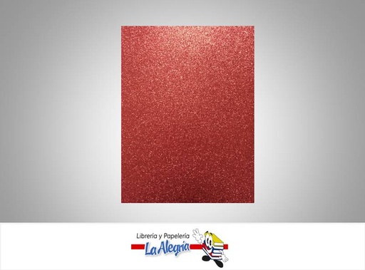 [FEDC055] FOAMI ESCARCHADO DOBLE CARTA ROJO LADRILLO MARCA S/M