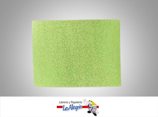 [FEDC072] FOAMI ESCARCHADO DOBLE CARTA VERDE LIMON UND MARCA S/M