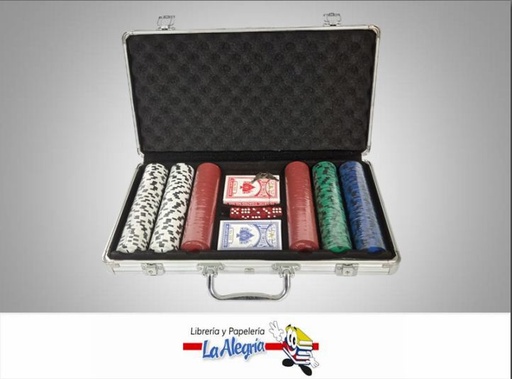 [FICHERO02] FICHERO D/POKER 300 FICHAS MARCA S/M   