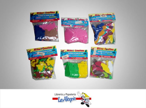 [FIGU02] FIGURA DE FOAMY DISENO VARIADO PAQ MARCA NIÑOS CREATIVOS   