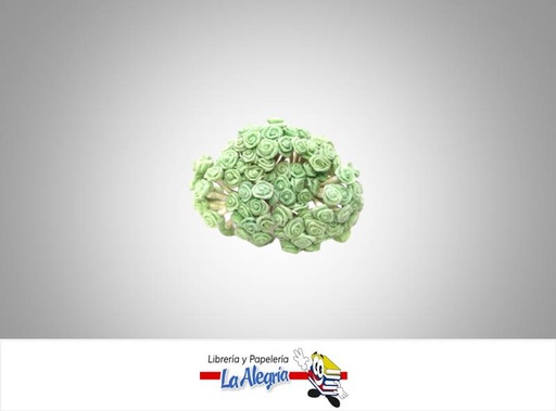 [FLOR00067] ROSA ARTIFICIAL 05MM VERDE AGUA 12 UND MARCA S/M   