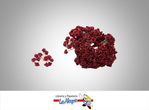[FLOR00080] ROSA ARTIFICIAL 05MM VINOTINTO 12 UND MARCA S/M   