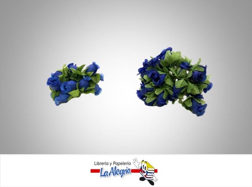[FLOR01014] ROSA ARTIFICIAL 20MM AZUL ULTRMAR 12 UND MARCA S/M   