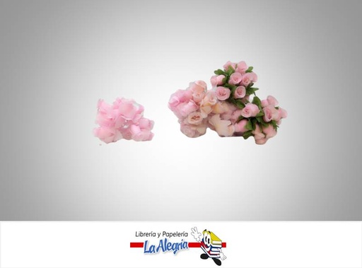 [FLOR01060] ROSA ARTIFICIAL 20MM ROSA PASTEL 12 UN MARCA S/M   