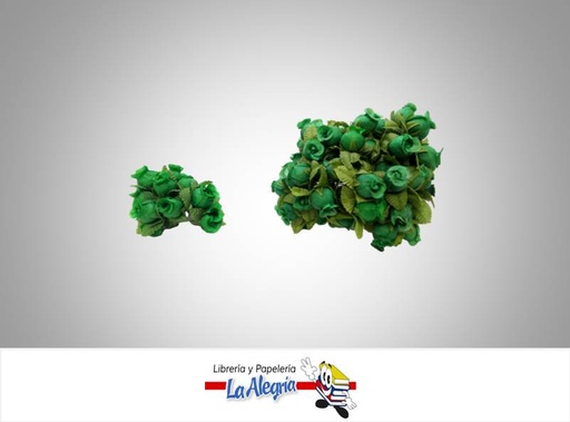 [FLOR01066] ROSA ARTIFICIAL 20MM VERDE 12 UND MARCA S/M   