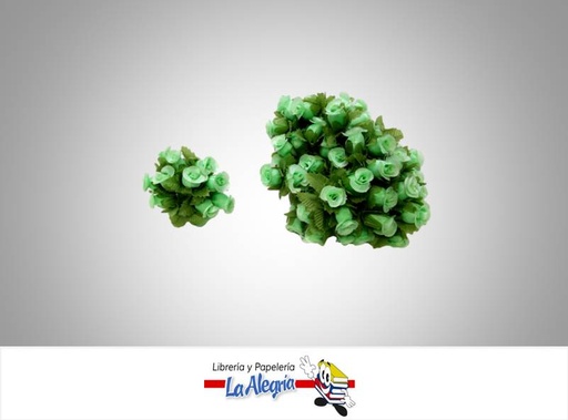 [FLOR01074] ROSA ARTIFICIAL 20MM VERDE MENTA 12 UND MARCA S/M   